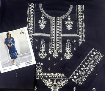 Navy Blue Lawn Luxury 2PC